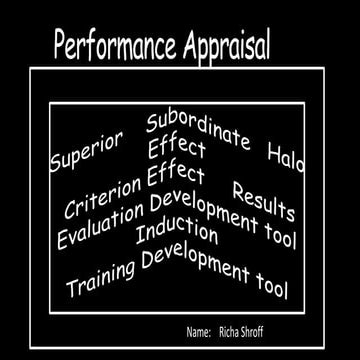 Performance appraisal