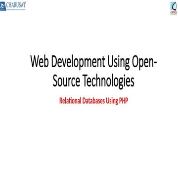 Unit VI Relational Databases Using PHP.pptx