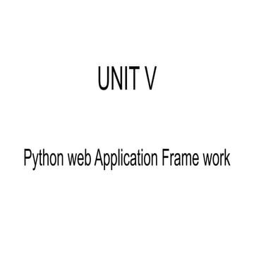 Comprehensive Guide to Python Web Frameworks for IoT Applications | PPTX