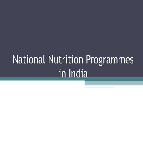 National nutritional programme | PPTX