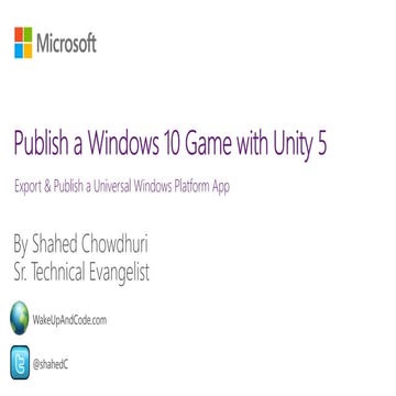 Publish a Windows 10 Game with Unity