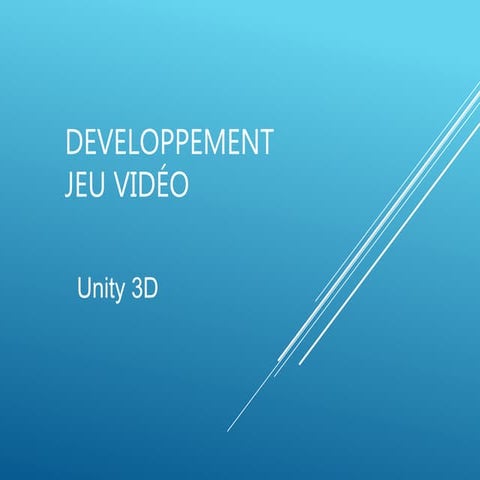 UNITY3D DEVENEZ DEVELOPPEUR DE JEU VIDEO