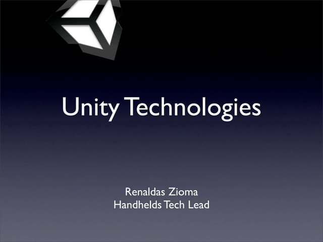 Unity technologies on BarCamp Vilnius