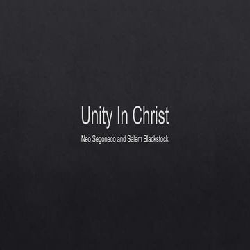 Unity in christ power point