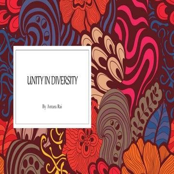 Unity in diversity
