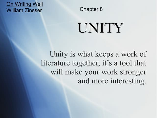 Unity presentation