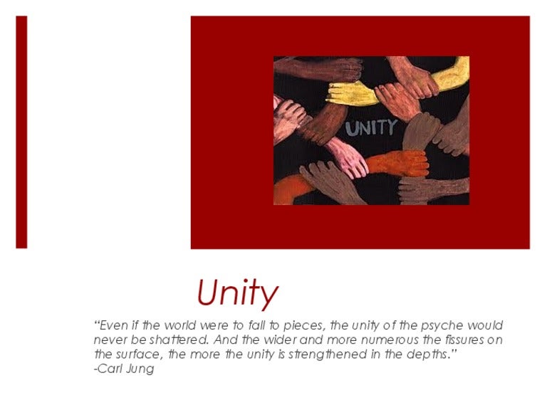 create a multimedia presentation on the topic of unity