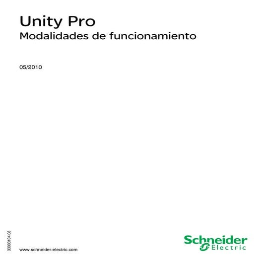 Unity pro   modalidades de funcionamiento