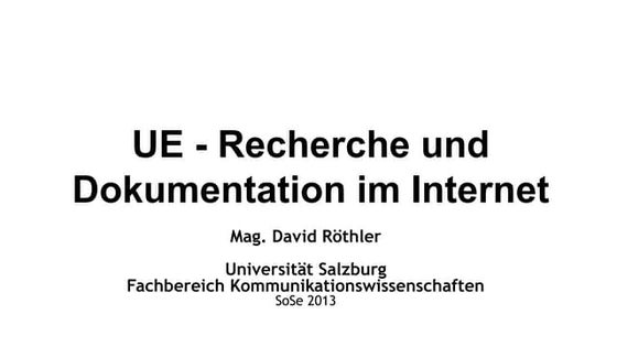Uni ue recherche_ss2013