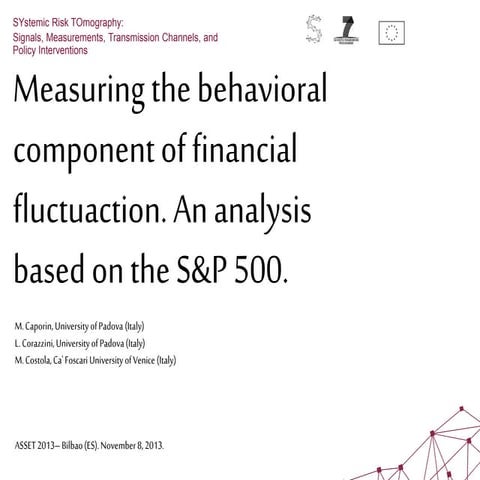 Measuring the behavioral component of financial fluctuaction. An analysis bas...
