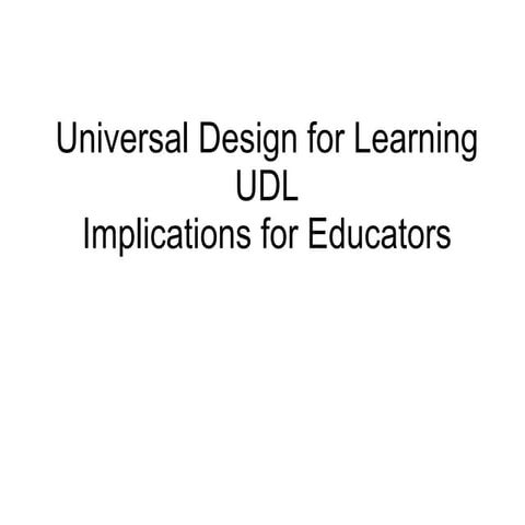Universal Design For Learning