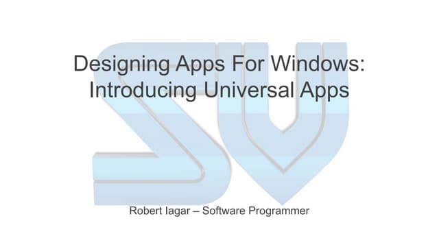 Universal apps