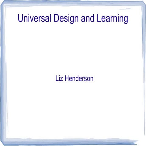 Universal Design