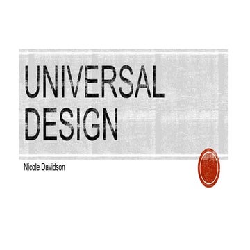 Universal design | PPTX