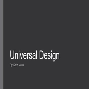 Universal Design