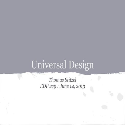 Universal design ppt | PPT