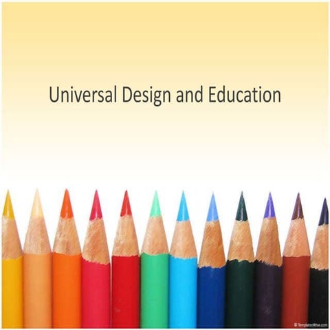 Universal design and education