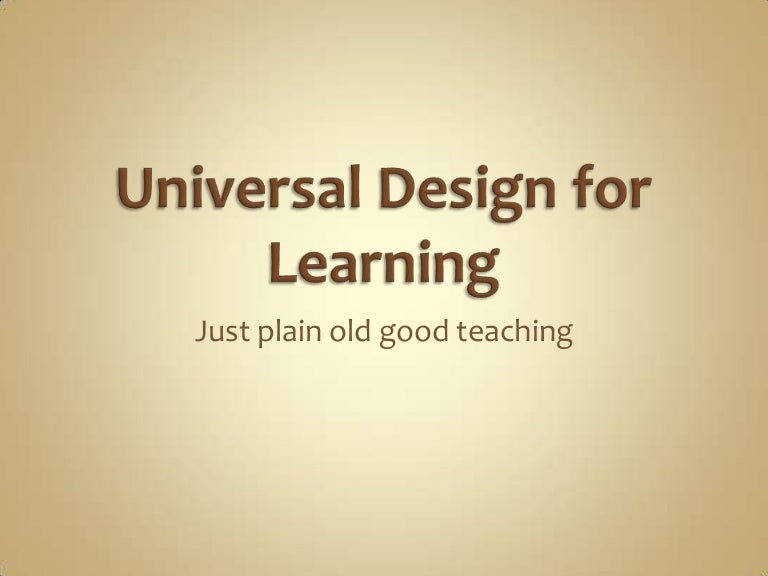 Universal Design For Learning