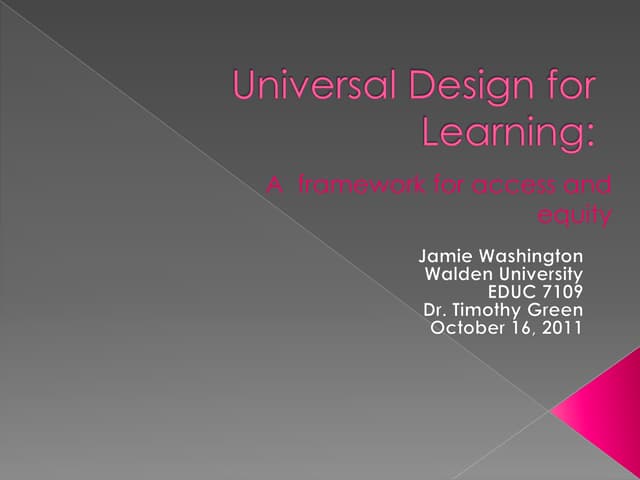 Universal Design for Learning | PPT