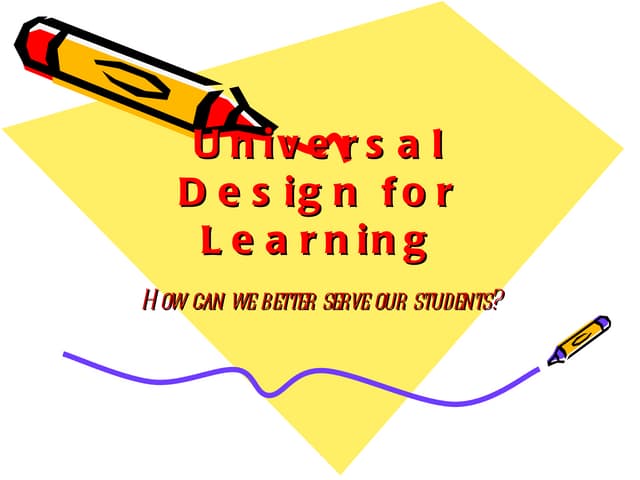 Universal Design for Learning | PPT