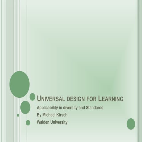 Universal design for learning