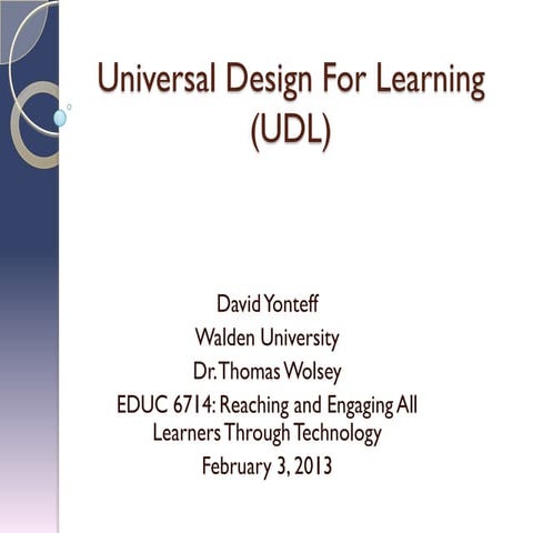 Universal design for learning