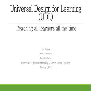 Universal design for learning