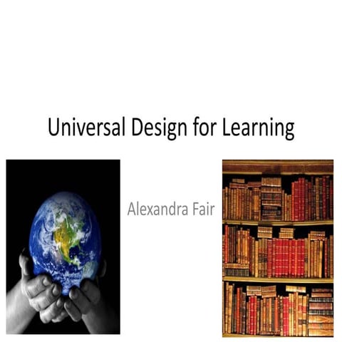 Universal design for learning 2.3