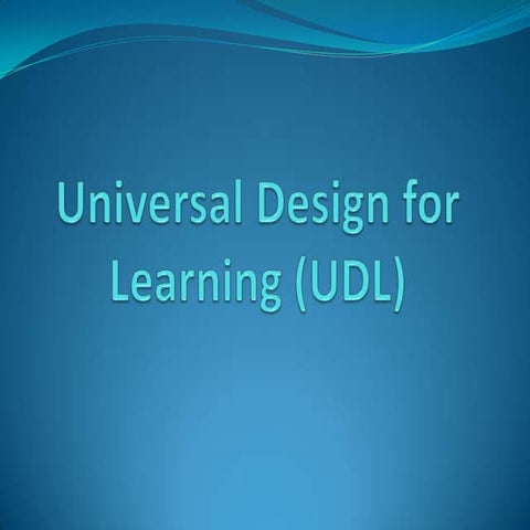 Universal design for learning (udl)