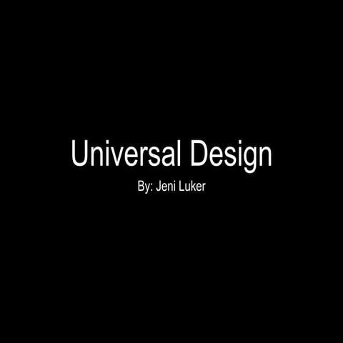 Universal Design 