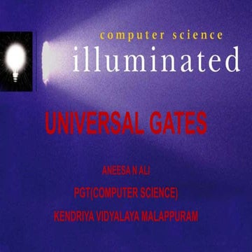 Universal Gates - Aneesa N Ali | PPTX | Programming Languages | Computing