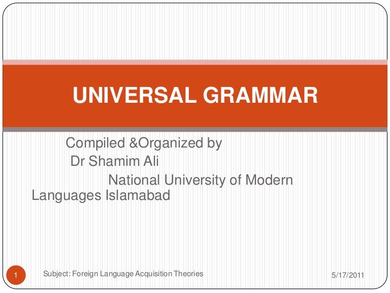 Universal grammar
