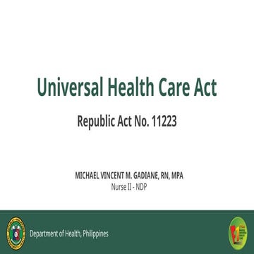 UNIVERSAL HEALTH CARE ACT FOR GOVERNMENT EMPLOYEES
