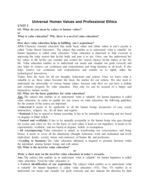 Human Values Professional Ethics Pptx