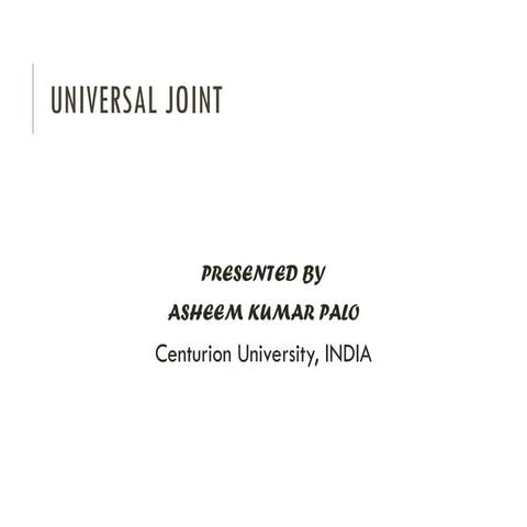 Universal joints