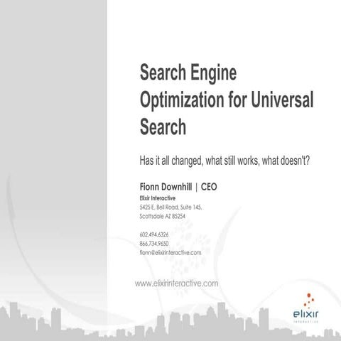 SEO for Universal Search