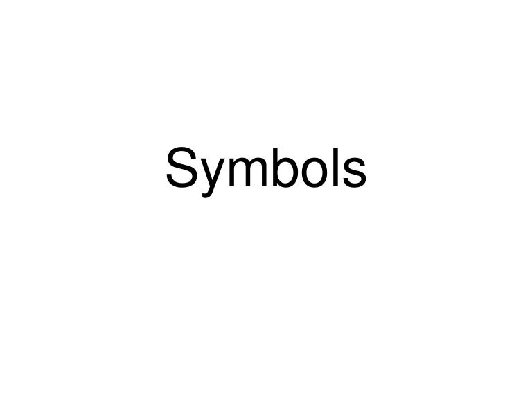 Universal symbols