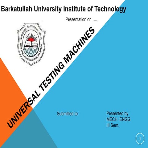 Universal testing machines