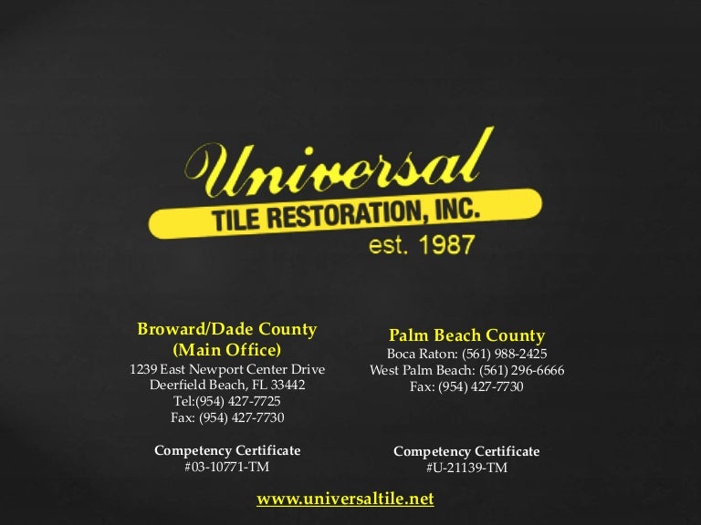 Universal Tile Restoration, Inc.