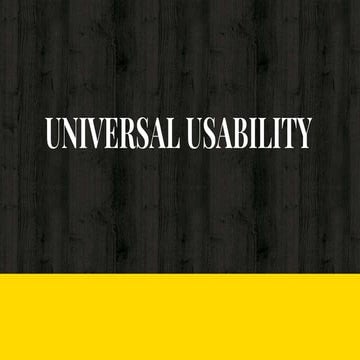 Universal usability
