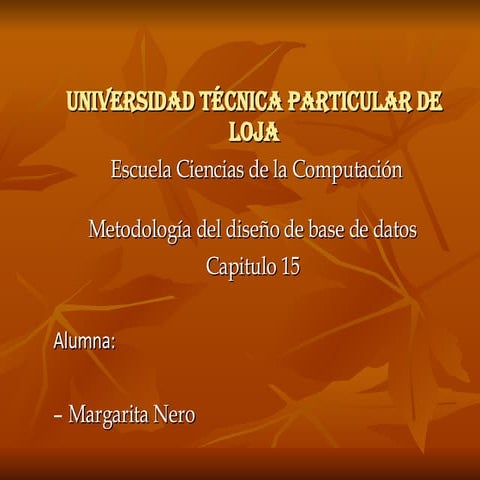 metodologia de diseño de base de datos