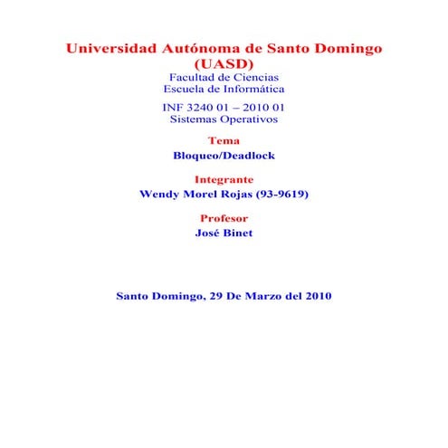 deadlok- interbloqueos