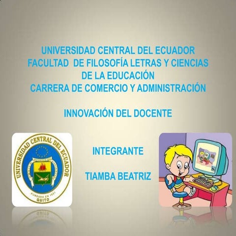 INNOVACIÓN DEL DOCENTE POR TIAMBA