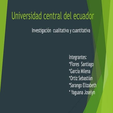 Investigación cuantitativa y cualitativa por Elizabeth Sarango