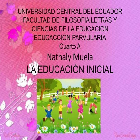 Educación inicial en el Ecuador | PPTX