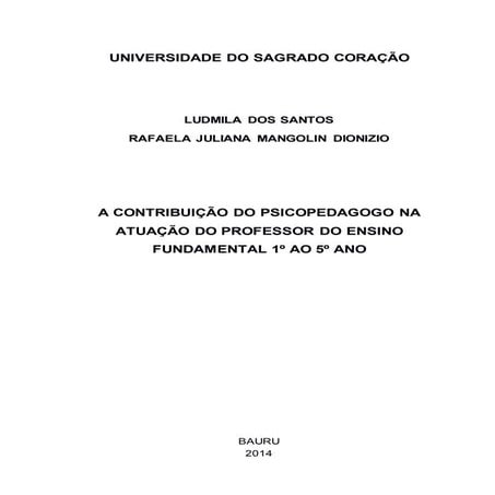 TCC - Universidade do sagrado coração