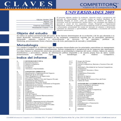 Universidades 2009