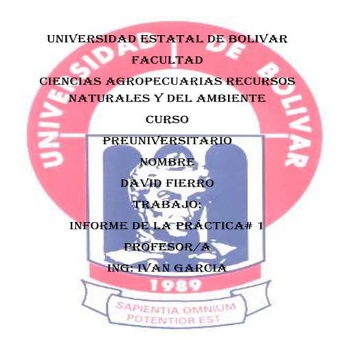 U N I V E R S I D A D  E S T A T A L  D E  B O L I V A R