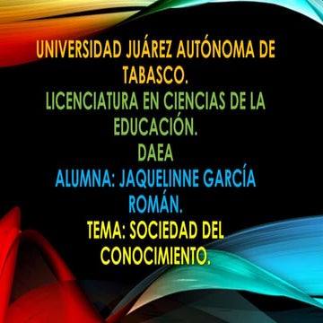 SOCIEDAD DEL CONOCIMIENTO