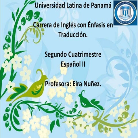 Portafolio de Español Universidad Latina de Panamá Español ii